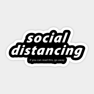 Social distancing Sticker